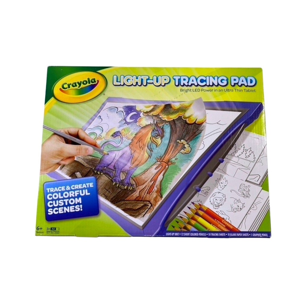 Crayola Light-Up Tracing‎ Pad Kids One Size Blue New LED Drawing Tablet 04-7020